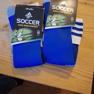adidas Blue & White Soccer Crew Socks - Copa Zone Cushion
